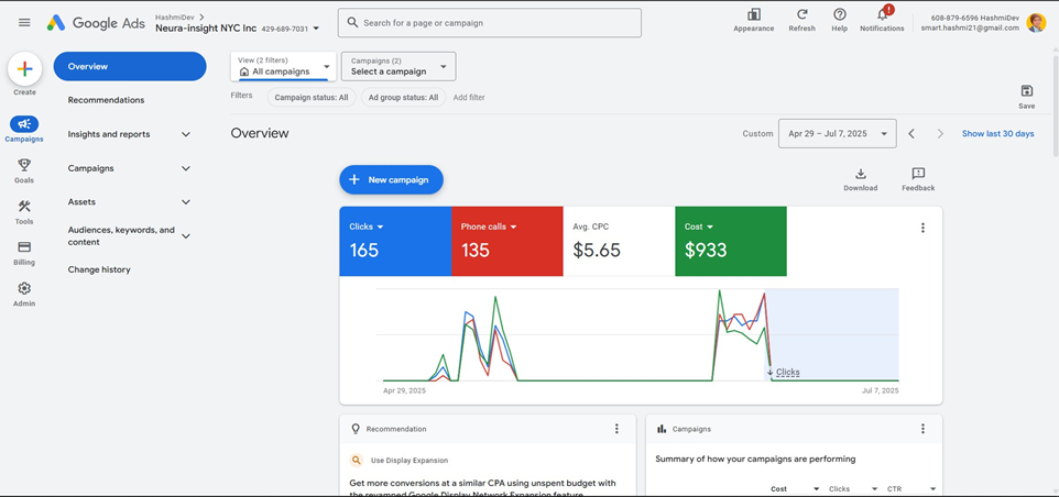 Neura Insight NYC — Spectrum, Optimum & Frontier Call Ads